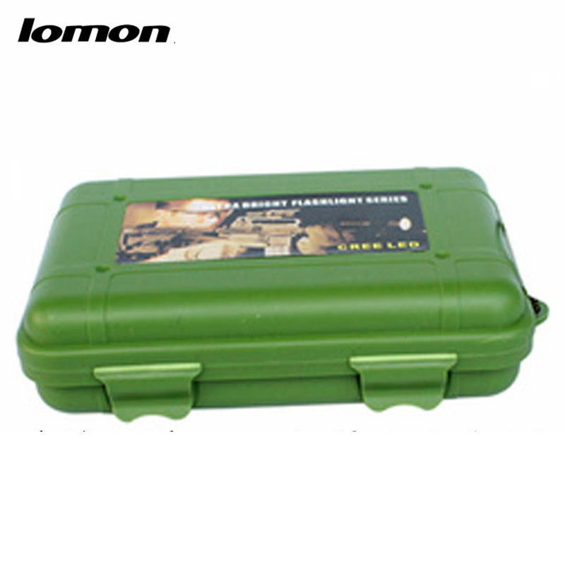 Lomon Flashlight Small Plastic Tool Boxes Home Storage Boxes in Black/Green 5 Size For Choice P1